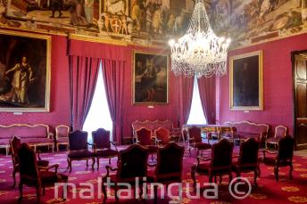 Wnętrz w pałacu w Vallettcie