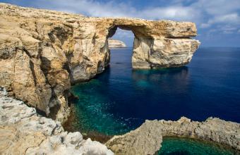 Widok na Azure Window w Gozo